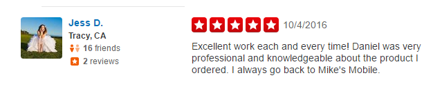 review from yelp mikes mobile screen & chimney service