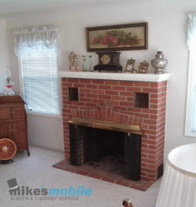 diagram of fireplace hearth
